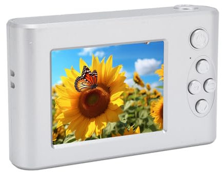 Telecamera Digitale 48MP 1080p, Fotocamera Tascabile Punta e Spara con Specchio, Schermo IPS da 2,4 Pollici, Zoom 8x, Fotocamera Compatta AutoFocus Anti Shake per Viaggi (Colore