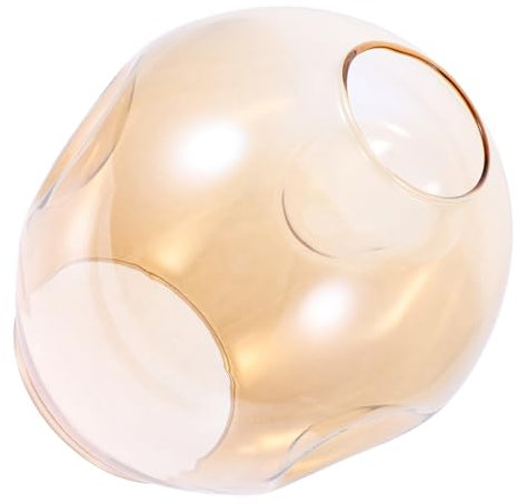 HOMSFOU Pantalla De Lámpara De Vidrio Decorativa Lámpara Colgante De Repuesto Pantalla De Luz Bordes Redondeados Fácil Instalación Para Salón y Dormitorio