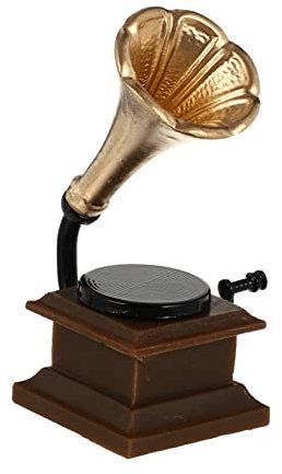 IMIKEYA Mini Gramophone Vintage Décoratif Modèle Simulation Gramophone Ornement Table Top Mini Décoration Chambre Salon