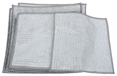 LUMoony Mehrzweck Geschirrspüllappen 20 Stück Draht Geschirrspüllappen Wire Dishwashing Rags Wiederverwendbare Drahtspültücher für Nass und Trockenreinigung Putzlappen für Küche Spüllappen