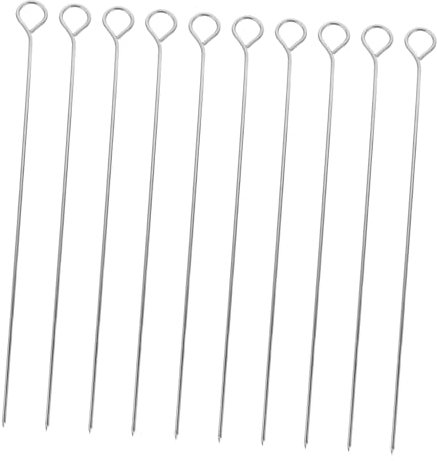 LIFKOME Agujas De Acero Para Posicionar Mechas De Vela 25 Cm 10 Piezas, Herramienta Para Estabilizador y Fijación De Mechas, Uso Casero y Artesanal Fabricación De Velas