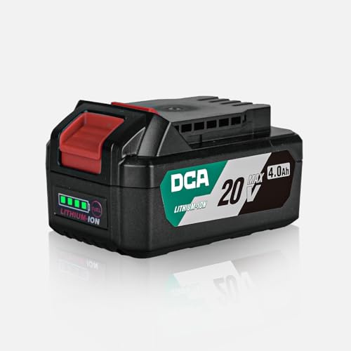 DCA Batería de iones de litio de 20V MAX, paquete de batería de 4,0Ah de alta capacidad, herramienta de batería compacta de 20V, 590g (FFBL2040)