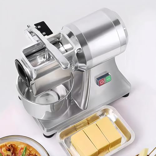 Glowdora Rallador De Queso Eléctrico, Picadora De Alimentos, Picadora De Alta Intensidad De 40 Kg/H,550w Procesador De Alimentos Profesional para Queso, Mantequilla, Chocolate, Pan, Etc.