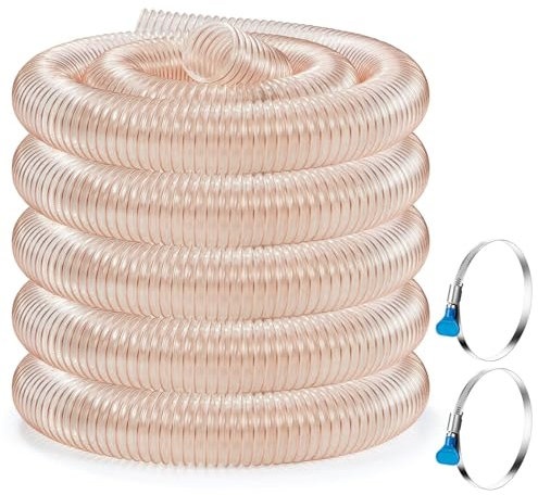 WDFYM 1,2mm Absaugschlauch transparent Absauganlage Spiralschlauch schwer entflammbar Flexschlauch(Dia-8.85inch(225mm))