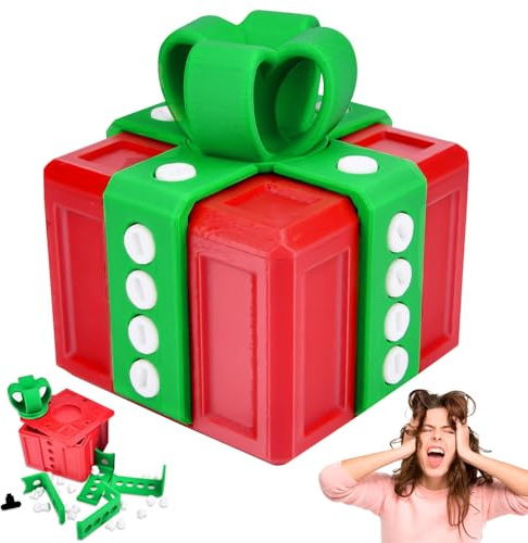 Nervige Geschenkbox, 8CM 3D-Gedruckte Geschenk Box mit Schrauben, Prank Box für Nervige Geschenke Zu Weihnachten, Kreative Rätsel Geschenke, Büroschreibtisch-Deko