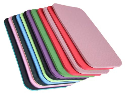 ORFOFE 12 Pezzi Cuscinetti per Ginocchia Yoga in Tpe Spessi e Comodi Cuscini Seduta e Inginocchiamento per Pilates Allenamento e Attività Outdoor Colori Casual Colore