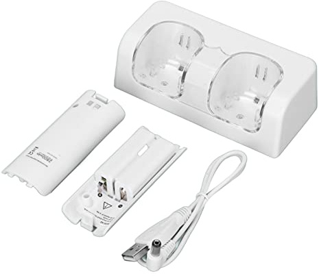 Yechiry Dock di Ricarica Doppio per Batteria Controller, Stazione di Ricarica per Telecomando di Gioco, Dock con Batterie Ricaricabili da 2800 MAh e Cavo di Alimentazione, Ideale per il Controllo