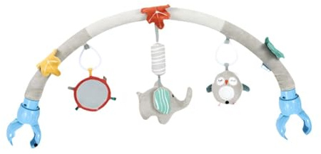 AMSLSIU Hängende Babyrassel mit verstellbaren Clips, geeignet für Kinderwagen, Autositz und Babybett. Sicherheitsmerkmale. , Elefant , 87 x 25 cm