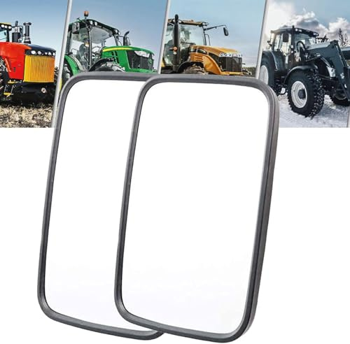 2X Espejos Retrovisores Universales 255 X 163 Mm Juego De Espejos Retrovisores para Tractor Excavadora Camión Caravana Vehículo Agrícola Autocaravana, Black