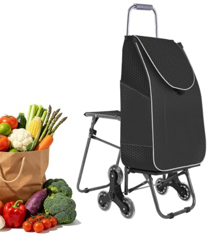 Carrello Saliscale Trolley Impermeabile Portatile A 3 Ruote
