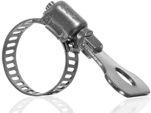YoiYee Abrazadera de manguera de 13-19 mm, clip de tubo ajustable de acero inoxidable 304 con tornillo de pulgar, correa de conducto de metal tipo mariposa para asegurar el tubo, paquete de 4