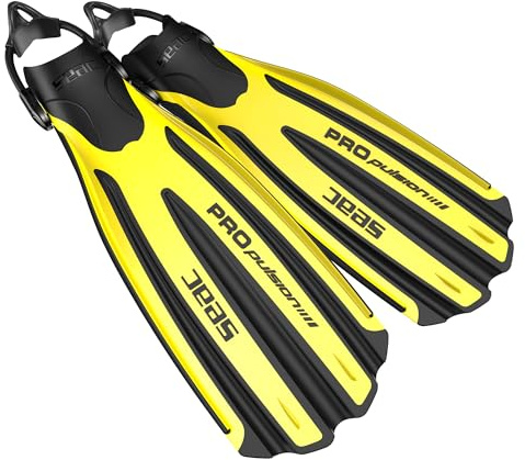 SEAC Propulsion S Diving Fins with Elastic Strap, Made in Italy
