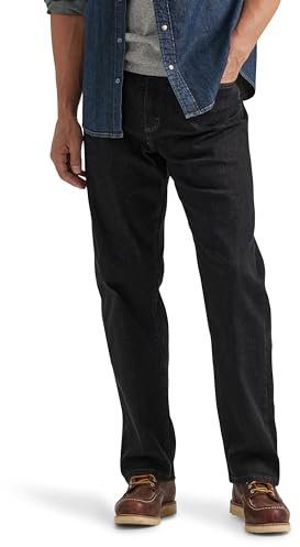 Wrangler Authentics Men's Comfort Flex Waist Relaxed Fit Jean, Dark Denim, 36W x 29L