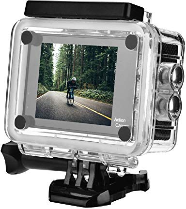 Topiky WiFi Action Camera, 1080P FHD 30m Waterproof 2 LCD 12MP with 140° Wide Angle Lens Outdoor Sports Video DV Camera with 900mAh Rechargeable Batteries and Mounting Accessories Kits