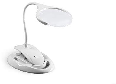 Uhrmacherlupe Standlupe mit LED Licht, 6 LEDs, dimmbar, 6000K Schmucklupe