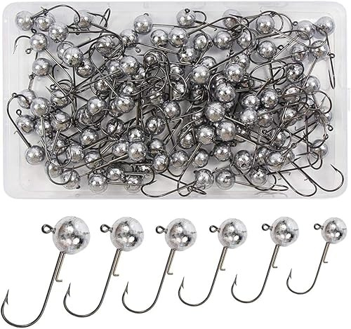 Croch Jighaken für Gummifische - Angelhaken Set mit verschiedenen Größen (1g-20g) - Ideal für Barsch, Zander, Hecht - 60 Stück