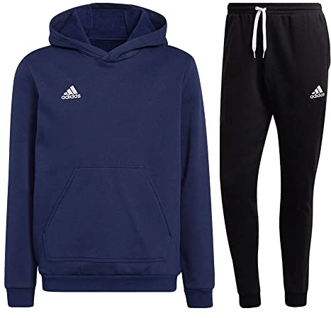 adidas Fußball Entrada 22 Jogginganzug Hoodie Jogginghose Herren dunkelblau schwarz Gr XXL