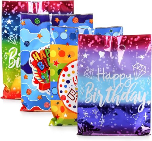 PintreeLand Geschenktüten Kindergeburtstag 40 Stück, Kleine geschenktüten Geburtstag für Kinder Geburtstagsfeier (A-Stil, 40 Stück)