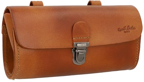 Gusti Leder - Marti Satteltasche Lenkertasche Fahrradtasche Ledertasche Vintage Braun Leder