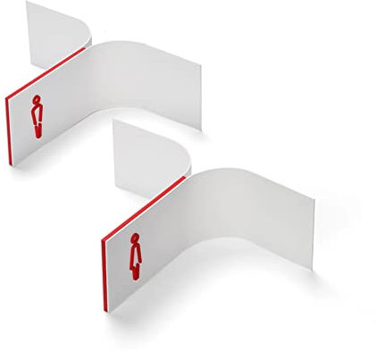 Panneau De Toilettes Publiques, 32x10cm / 12.6x3.9in Panneaux De Toilettes En Métal En Aluminium Toilettes For Hommes Et Femmes Forme Tridimensionnelle Numéro De Maison Toilette Wc Porte Côté Suspendu