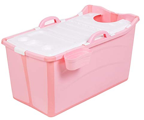 KLZUOPT Tragbare Badewanne für Erwachsene No-Silp Portable Folding Bathtub Große freistehende Badewanne Badeeimer für Kinder Kinder mit Isolierabdeckung Double Drain Bath Barrel Large
