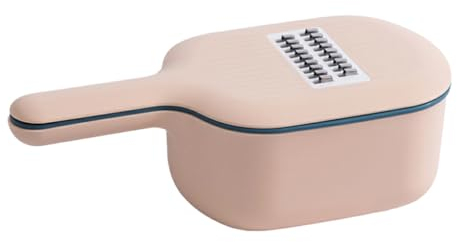 Guangcailun Cortador Multifuncional de Patatas, Zanahorias, pepinos, fácil y Seguro, rebanar, Colar y Picar, Hecho con PP y S/S, Rosa