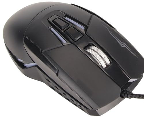 Cyrank Souris De Jeu, Souris D'ordinateur Filaire en Forme De Voiture avec Lumière LED 4 Souris USB Réglables Filaire pour Ordinateur Portable(Noir)
