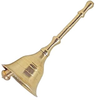 Campanella/Ghanti in ottone per Pooja & Rituali, Campana da preghiera, misura n. 2