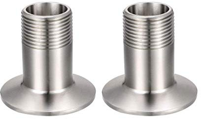 XYWHPGV Sanitär-Rohrverschraubung 3/4 NPT Außengewinde auf 1,99 Ferrule Edelstahl-Klemmfitting, Packung mit 2(68cde 32ebb 0adb3 23a2c 1f46c 5d17a