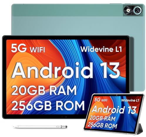 DOOGEE T10PLUS Tabletten Android 13 Tablet PC 10,51 Zoll 2K Octa-Core 2,0 GHz 15 GB RAM + 256 GB ROM + TF 1 TB / 13 MP + 8 MP / 8250 mAh / 5G WiFi + Dual 4G LTE Grün