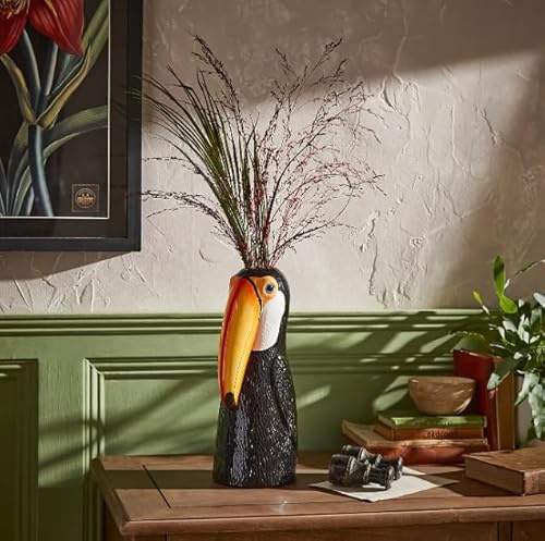 Toucan Bird Ceramic Flower Vase Tropical Toucan Tabletop Centerpiece Decorative Vases for Flower