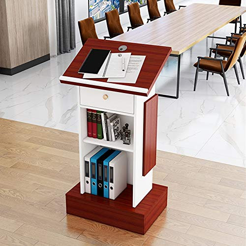 Podium Rednerpult Mit Schublade Präsentation Holz Podium Kirche Vortrag Ständer Stehend Podium (C