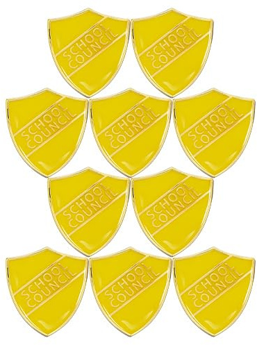 School Council Shield Badge Lapel Pin 10 Pack