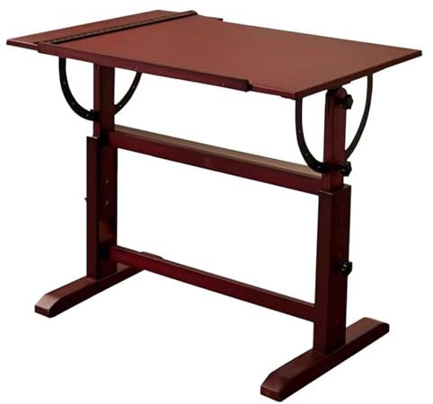 Zeichentisch, extra groß, Holz, Studio, Malerei, Kunst, Handwerk, Schreibtisch, verstellbare Höhe und Winkel, neigbare Tischplatte mit T-Quadrat-Lineal – zum Schreiben, für Kunstwerke