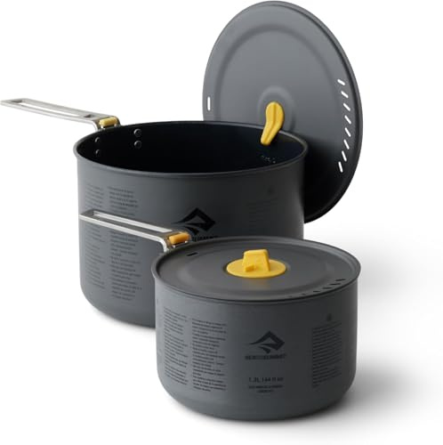 Sea to Summit Frontier Ultraleichtes Zwei-Topf-Set für Camping, 1,3-Liter-Topf und 3-Liter-Topf