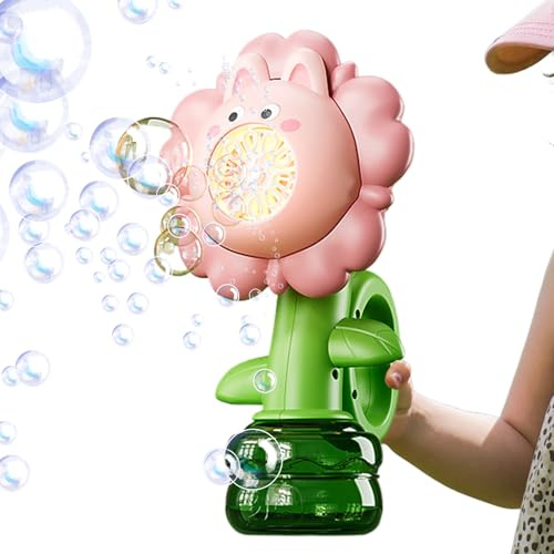 Macchina Per Bolle Girasole, Macchina Di Sapone Girasole, 1 Batteria Al Litio Da 3,7 V, Ricarica USB, Con Cavo Di Ricarica USB, Batteria Al Litio, Liquido