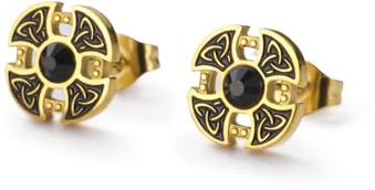 Dreamtimes Wikinger Keltischer Knoten Kreuz Ohrringe für Frauen Männer Edelstahl Wikinger Ohrstecker Kreuz Ohrstecker Irischer Schmuck Geschenke