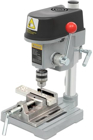 DUIBAII Mini Bench Drill Press, Portable 360° Rotating Bench Drill Machine Corded Benchtop, Small Benchtop Drills Press for Wood, Metal Drilling