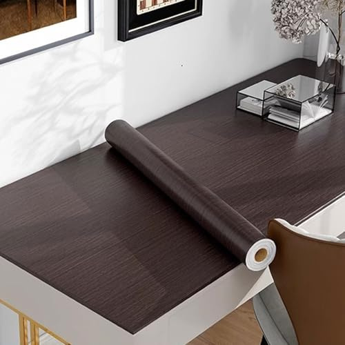 RUZINALOP Wood Vinyl Wrap Self Adhesive Wallpaper, Self-Adhesive Wood Look Wallpaper Waterproof PVC Furniture Foil for Tables & Kitchen Worktops, Scratch-Resistant Renovation(Holzfolie 005,60x300cm)