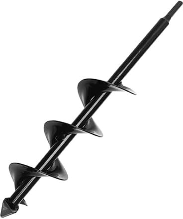 Sinirttou Trivella Elicoidale per Trapano da Giardino, Punta per Trivella a Spirale da Giardino,Punte a Coclea per Piantare,Trapano a Mano Attrezzo da Giardinaggio(9 x 40 cm)