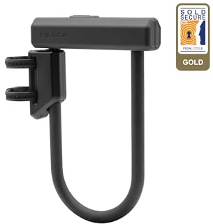 Hiplok Urban D U-Lock Bike Lock - Hardened Steel Shackle, Anti-Pick Cylinder, Double Locking, Rubberized Casing, Easy-Install Frame Mount, Compact 270x170mm, Urban Security & Trail-Ready Bike Lock for