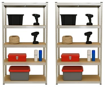Pro&Basics 2er Pack Schwerlastregal 500KG Traglast 180x90x40cm Metallregal