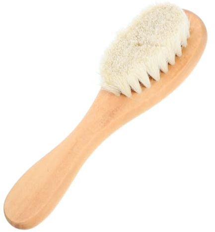 BESTYASH Weiche Wäschebürste mit Ziegenhaar Schonende Fleckenentfernung für Empfindliche Stoffe und Strickwaren Teppichbürste zum Reinigen
