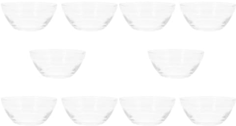 GALPADA 10pièces Bols De Préparation Transparents Petits Plats Verre Bols De Service Empilables Pour Desserts Sauces Et Ingrédients