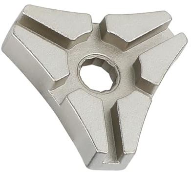 CTWHA Triangular 6 Slot Bicycle Spoke Wrench Grade 52 Carbon Steel Heavy Duty Model Heat Treatment and Nickel Plating Wheel Tension Adjustment/Rim Deformation Repair Tool 1.55x1.55x0.5 inch