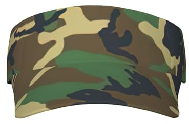 FLGHJNBJN Sombreros de camuflaje militar verde para mujeres y hombres, visera de impresión completa, gorra de béisbol ajustable de secado rápido transpirable