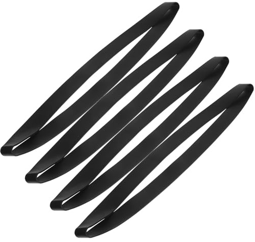 PartyKindom Bandes Élastiques pour Serviettes de Plage et Chaises de Croisière, Silicone Noir, Lot de 4, Résistance à L’Usure, Accessoires pour Voyages la Plage, Piscine, Camping et Croisière
