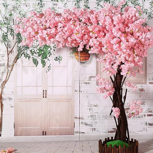 Cerezo Artificial, Planta Artificial Grande, Árbol De Los Deseos, Plantas Artificiales Decorativas Grandes para Salón, Dormitorio, Oficina, Decoración(Extended,H2m/59in)