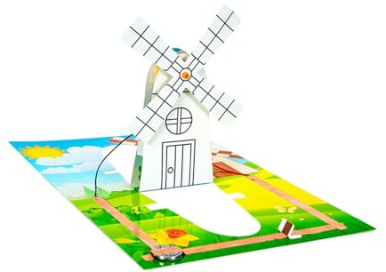wueiooskj Educational Science Windmill Generator Model Kids And Teens Engage In Hands On Learning With Creative Experimentation Windmill Paper Circuit Set Basic Electric Circuit