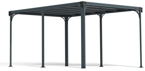 Canopia by Palram Tonnelle de Jardin Milano 13.2m² (Gris) Cadre en Aluminium, Panneaux en Polycarbonate, Protection UV, Résistant à la Rouille